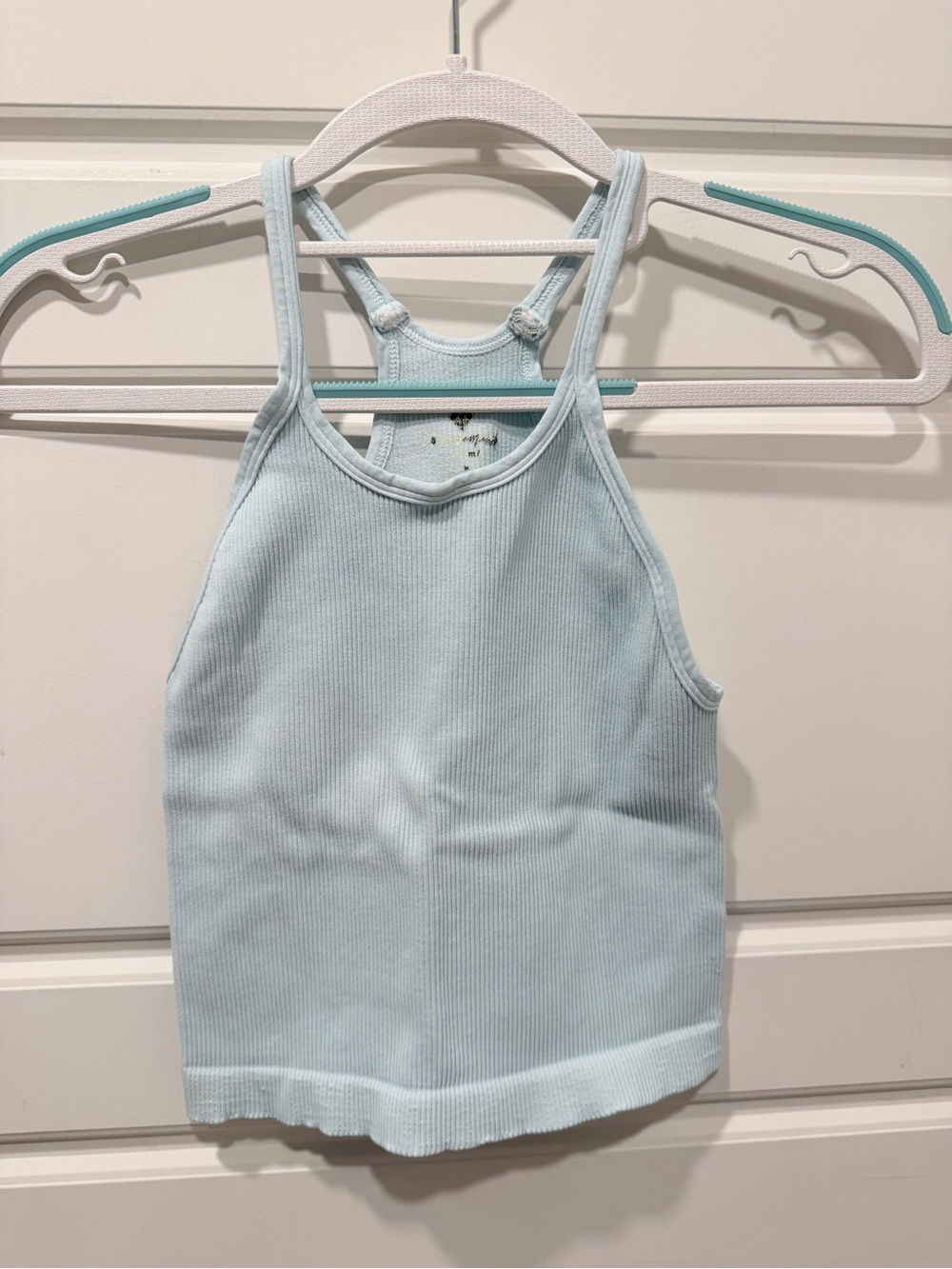 Free People | Happiness Runs Long Crop Tank NWOT | Light Blue